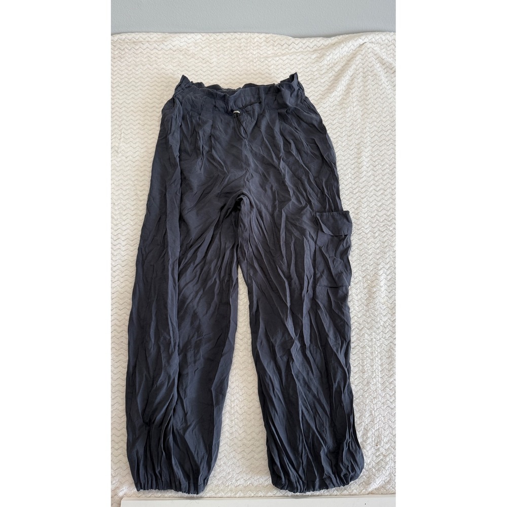 Anthropologie Women Dark Gray Modal Blend Cargo Jogger Pants Size S 4448